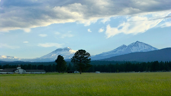 Long view of Sisters from Sisters, Oregon